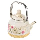 FUNOMOCYA Bouilloire Émaillée Ancienne Théière pour Cuisinière à Induction Pot Décoratif pour Maison