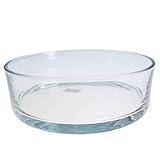Rand oben abgerundet Floral-Direkt Glaschale H8cm  Dekoschale rund klar Zylinder Glas Glasteller Dekoschale, Größe:Ø25xH8cm