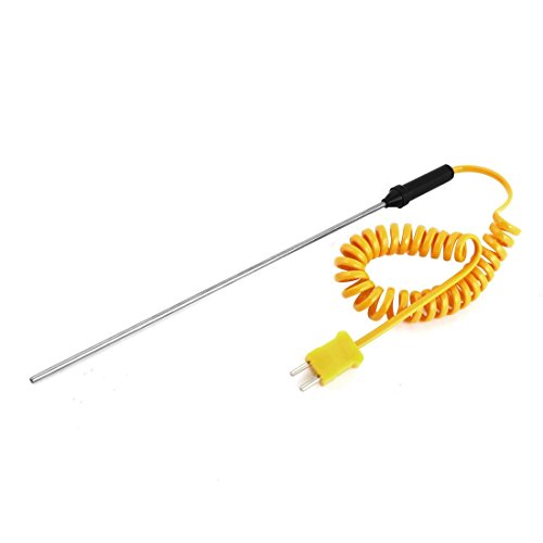 sourcingmap K Type 0 à 500 Échelle de Celsius 200mm x 3mm Sonde Enroulé Thermocouple 1.2M