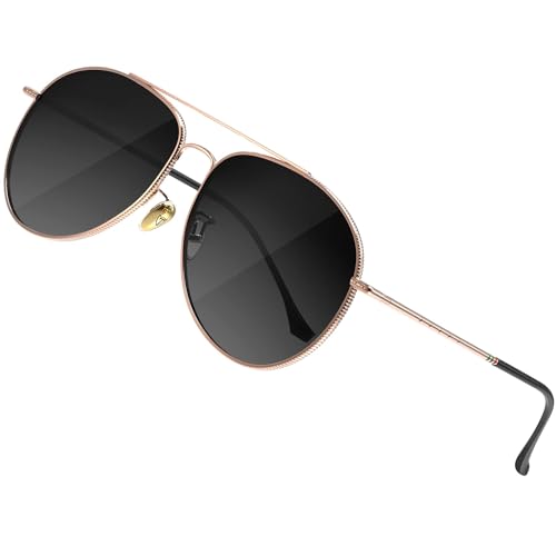 Attcl Gafas De Sol Polarizadas Para Mujeres Y Hombres, Protección Uv, Clásicas, Modernas, Uv400, Sunnies Para Piloto, Gris-Degradado No Espejado, Medium Attcl Gafas De Sol Polarizadas Para Mujeres Y Hombres, Protección Uv, Clásicas, Modernas, Uv400, Sunnies Para Piloto, Gris-Degradado No Espejado, Medium