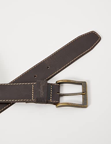 WRANGLER - Gürtel Herren - 100% Leder - Stitched Belt - Braun – Ansicht 3