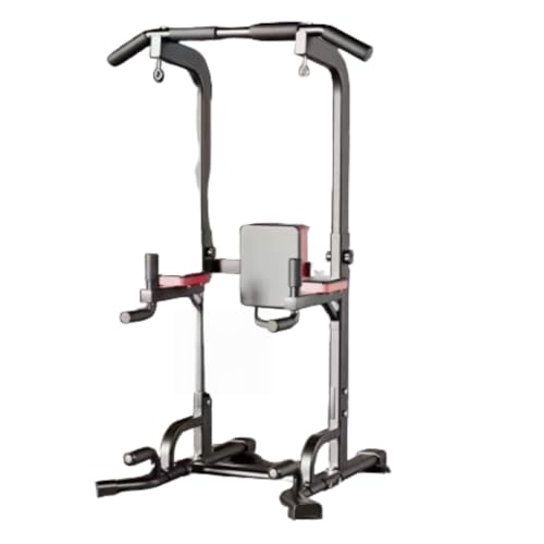 懸垂マシン、1500斤の負荷容量を備えた吊り下げ式フィットネス機器、11の高さレベルのプッシュアップバー、懸垂バー、チンアップ、ディップ、家庭用の多機能筋力トレーニング機器 (デラックス + グローブ + サポートストラップ)