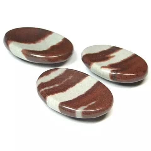 crystalmiracle Narmada Oval Worry Stone Crystal Healing Shiva Lingam Handcrafted Gemstone Reiki Men Women Feng Shui Positive Energy Love Wellness Thumb Stones for Gifts