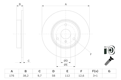 Disques de frein Bosch BD2706 haute précision essieu avant - 2