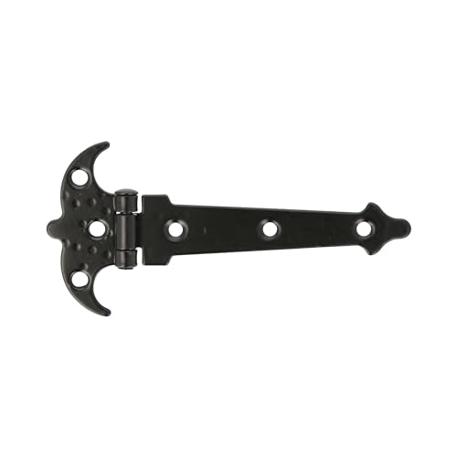 Amig - Bisagra Reforzada - Dos Palas - Negro - Acero punteado - Estilo: Rústico - Forja para Puertas Abatibles Lisas - Entrada y Paso Exteriores e Interiores, y Armarios - Medidas: 150 mm