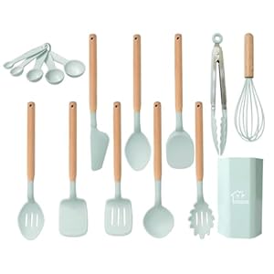 Akinoyama 16-teilig Silikon Kochutensilien Set