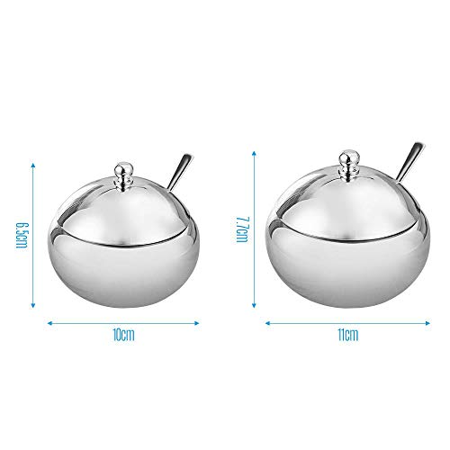 Bol à condiments en acier inoxydable brossé durable et raffiné - 6