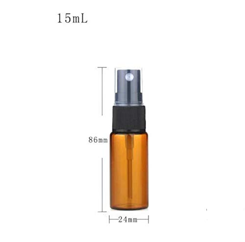12 PCS 15ML 0.5 OZ Brown Spray Glass Bottles Refillable Washable Mist Sprayer Essential Oil Glass Container Perfume Facial Water Spray Bottle Jar for Travel Outgoing2