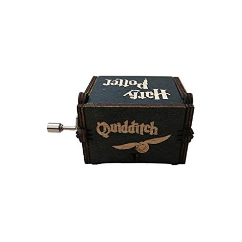 TWH Wood Music Box Gifts, Handmade Wooden Music Box, Antique Carved Wooden Hand Crank Musical Boxes Wood Muisc Box Best Gift for Birthday Cover
