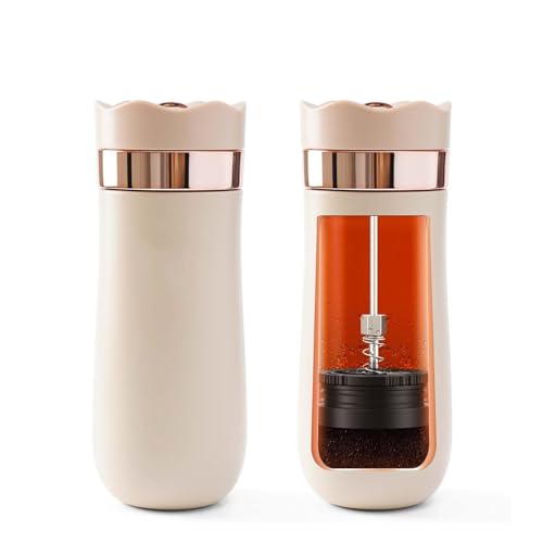 HAILASRE Cafetera francesa de viaje de 12 oz Cafetera francesa portátil Taza de café de acero inoxidable ideal para acampar y viajes