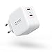 Produktbild GMM 40W USB C Ladegerät PD Doppel USB C Netzteil 2 * 20W Schnelllade USB C Ladegerät Netzteil Dual USB C Kompatibel mit iPhone 13/12/11, Samsung Galaxy, iPad/iPad Mini, Xiaomi Note 11