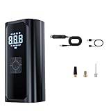 電動エアポンプ Type-C 充電 超軽量 自動停止 4 ノズル 空気抜き 自転車・自動車・キャンプ・浮き輪用