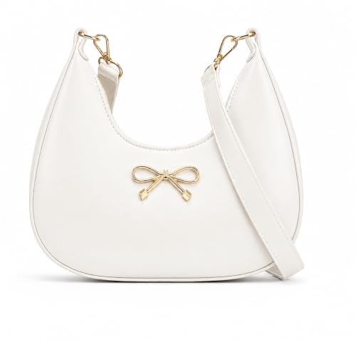 Image of Sky Magic Stylish Bag Women's Hobo Shoulder Bag with Bow Detail, Faux Leather Crossbody Handbag for Women