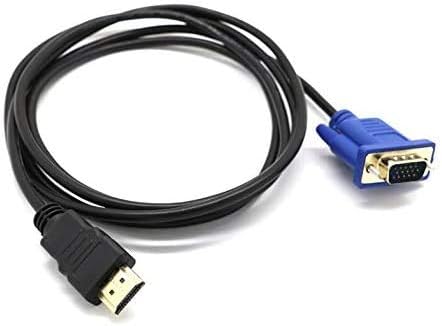 DSHS HDMI to VGA Cable Converter, 6Ft 1.8M 1080P HDMI Male to VGA Male D-SUB 15 Pin M/M Connector Adapter Cable Cord Transmitter, HDMI to VGA one-way transmission cable (No Signal Conversion Function)