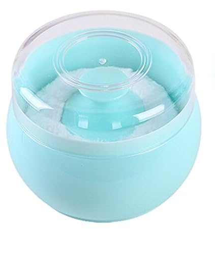 Image of Topwon Baby Powder Puff Kit for Body Powder Container Dusting Powder Case for Baby&Mom