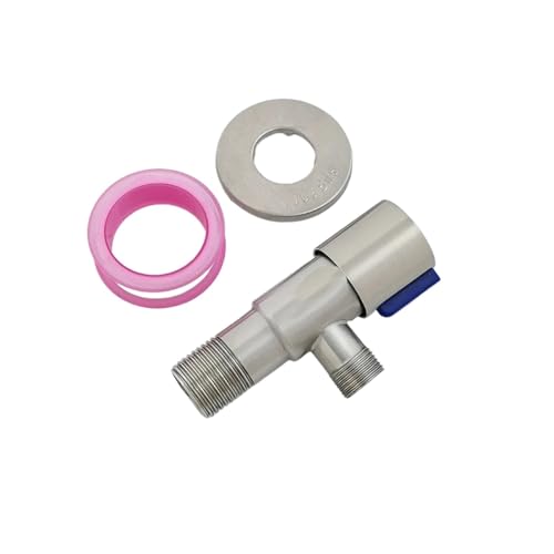 Valvola di arresto ad angolo in acciaio inossidabile 304, ingresso da 1/2 pollice a uscita da 3/8 pollici, valvola di intercettazione dell'acqua di controllo(A1 BLUE)