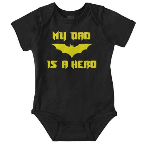 Image of Brisco Brands Father's Day My Dad is a Superhero Baby Romper Boys or Girls