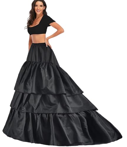 Lang Trailing Unterrock Reifrock Brautkleid Petticoat Unterrock Long Tail Wedding Petticoat Unterröcke Bodenlänge Vintage Krinoline Underskirt...