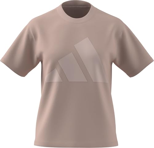 adidas Women's Essentials Big Logo Cotton T-Shirt, Blush Pink/Pink Tint, L