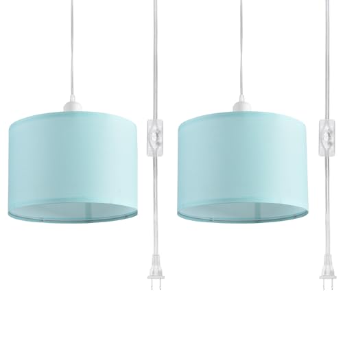 IHENGYANLT 2 Pack Plug in Pendant Light, Hanging Light with...