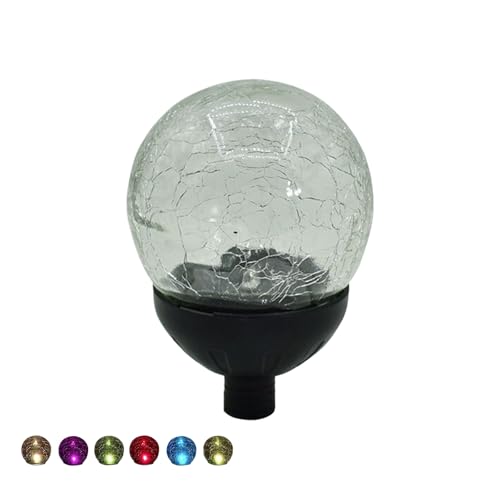 TMKCW Solar Light Parts - Garden Wind Spinners - Multi-Color Glass Ball Solar Powered Wind Spinner Replacement Parts
