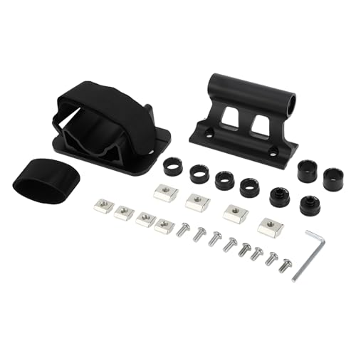 X AUTOHAUX 1 Set Universal Quick Release Bike Fork Mount Rack Set with Roof Carrier Mount Screws Strap Aluminum Alloy Anti-Corrosion