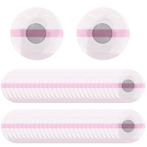 50 Pcs Parches Adhesivos Hipoalergénicos para Sensores de Glucosa Freestyle Libre 2 & 3, Resistentes al Agua y Transpirables, Ideal para Uso Diario y Actividades Deportivas (50 Pcs Pink)