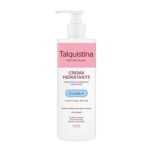 TALQUISTINA - Crema Hidratante 400ml, para Pieles con Picor, Uso Diario, Hidratación de Larga Duración, Protege y Calma la Sequedad, Apta Pieles Sensibles.