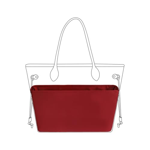 Image of DGAZ Purse Organizer Insert Fits LV Neverfull Mini /PM /MM /GM Bags,Silk Bag Organizer,Luxury Handbag & Tote Shaper(PM)