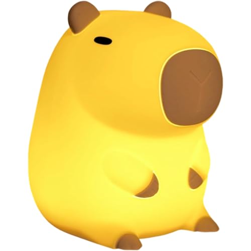 CtiUjdx 1Pcs Capybara Night Light Cute Silicone Capybara Lamp Bedtime Reading Companion Fear of Darkness Relief Novelty lamp