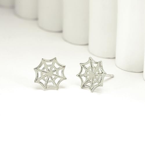 Boma Jewelry Sterling Silver Spider Web Stud Earrings 6