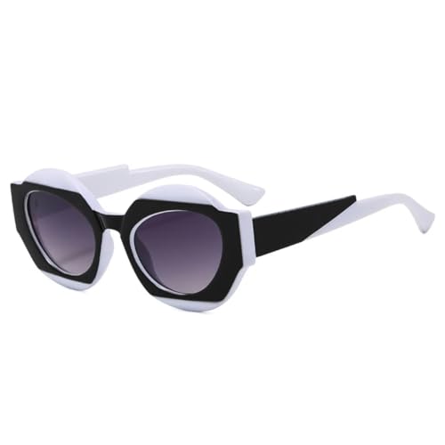 Lunettes de soleil ovales rétro verres transparents contre éblouissement