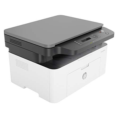Image of HP Laser MFP 136a, Print, Copy, Scan, 40-Sheet ADF, Ethernet, Hi-Speed USB 2.0, Up to 21 ppm, 150-sheet Input Tray, 100-sheet Output Tray, 10,000-page Duty Cycle, Black and White, 4ZB85A
