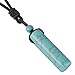mookaitedecor Howlite Turquoise Verte Cylindre Collier Pendentif Pierre Precieuse Protection,Bijoux Colonne Cristal Guérison