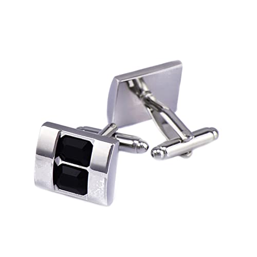 Mancuernillas Daesar Rectangulares de Cobre y Plata con Zirconia miniatura 1