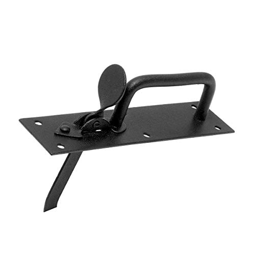Renovators Supply Manufacturing Black Iron Norfolk Thumb Door Latches Traditional 7" H Suffolk Thumb Gate Or Door Latches Black Powder Coated Two Sided Colonial Locks With Mounting Hardware Pack Of 2 #TOP7