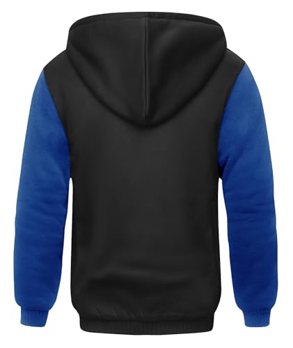 Image of SCODI Hoodies for Men Heavyweight Fleece Sweatshirt Zip Up Thick Jacket | Machine Wash, Soft, Warm, Winter, Outdoor Activities, Gym, Office, Casual, Daily Wear, Full Zipper Sherpa Lined Hooded Coat