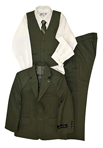 Johnnie Lene Dress Up Boys Designer Suit Set Jl5016 (4, Olive Green) #TOP13