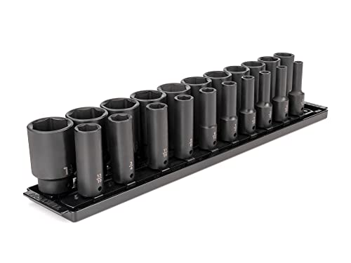 Image of TEKTON 1 /2 Inch Drive Impact Socket Set, 21-Piece | SID92103