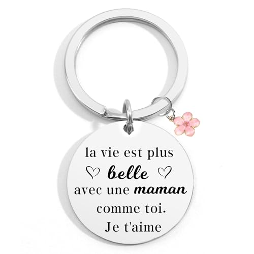 STARKET Cadeau Maman Noel Porte Clef Maman Cadeau Pour Maman Noel Cadeaux Maman Anniversaire Cadeaux De Noel Mama Mere Fete Des Meres Porte Cles Fête des Mères