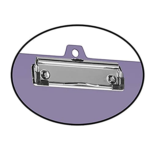 Prancheta Ofício Universal c/2 Réguas Laterais e Prendedor Metálico Wire Clip, Acrimet, (Cor Lilás S