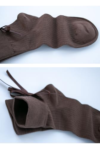 Image of Women's Bow Crew Socks - Cotton Sweet Lolita Dress Breathable Soft Girls' Socks - 3 Pairs