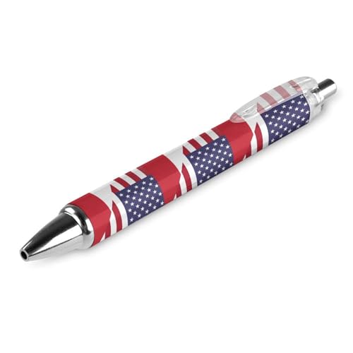 Stylos à bille rétractables originaux 0,5 mm motif drapeaux pour cadeau