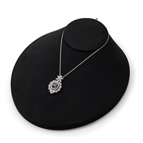 Oirlv Nero Microfibra Espositore Per Gioielli Supporto Per Collane, Busto, Espositore Per Ciondoli, Supporto Per Gioielli