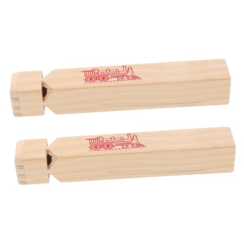 LIGIGWASH 2個木製 列車の笛 おもちゃ 子供用ホイッスル 音楽玩具 パーティー用品 お誕生日会 記念品