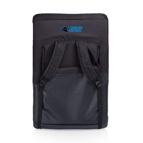 Image of PICNIC TIME Black Carolina Panthers Ventura Seat Portable Recliner Chair