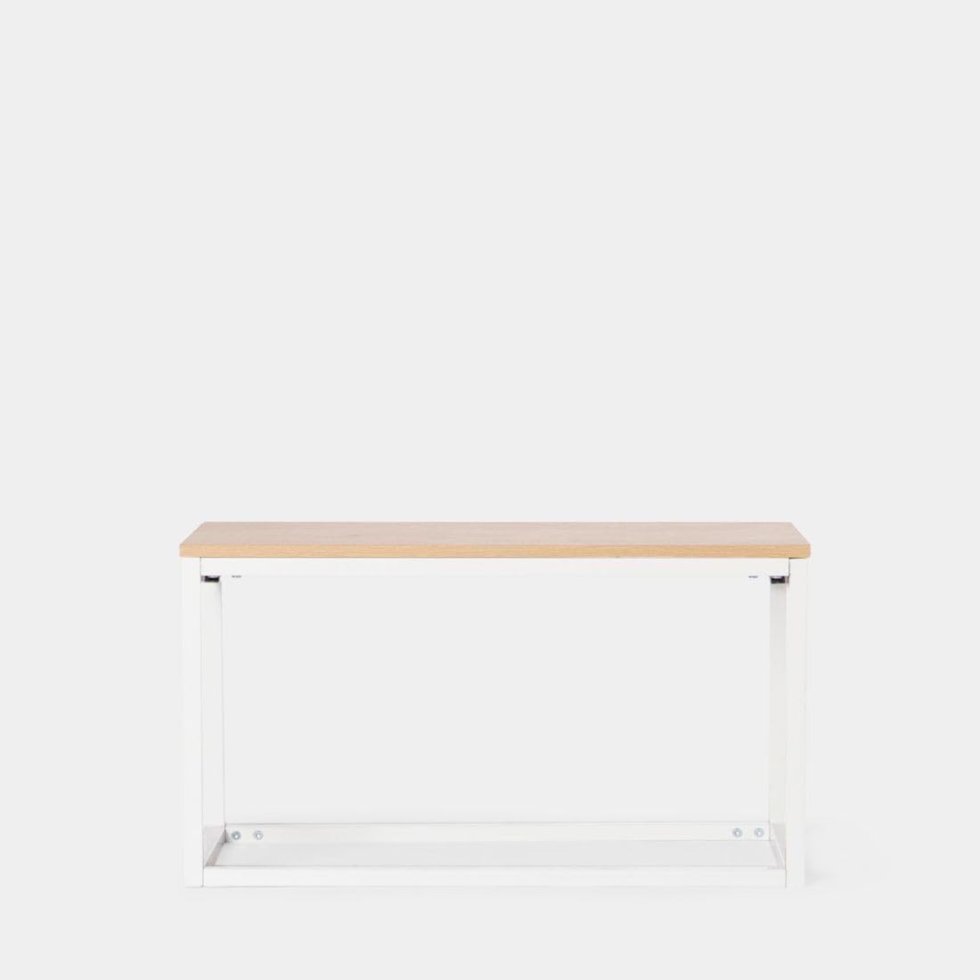 KLAST Mesa de Centro elevable en Madera Color Natural con Pata Blanca