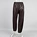 Faux Leather Pants for Women High Elastic Waist Straight Leg Drawstring Baggy Pant with Pockets Fashion Trousers S-L Brown