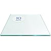 Dulles Glass 10 inch Square Glass Table Top - Tempered - 1/4" Thick Glass Surface, Safe Flat Polished, Eased Corners, Multipurpose for Dining Table, Patio, Coffee and End Table