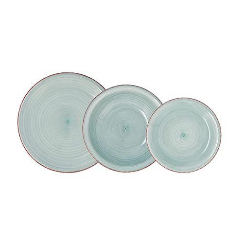 Quid Vita Aqua Vajilla Cerámica 18 Piezas - 6 Personas Azul